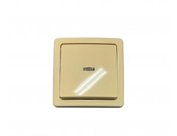 Pilot w��czaj�cy kompletny ABB Swing 3557G-C91342 C1, prze��cznik 1, z okienkiem - kremowy