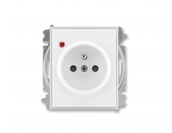 Gniazdo pojedyncze bezrubowe z ochron przeciwprzepiciow ABB Element-Time 5599E-A02357 01 - biae/lodowobiae