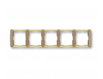 Ramka piciokrotna ABB Element-Time 3901E-A00150 25 - kawowa/lodowa opalizujca