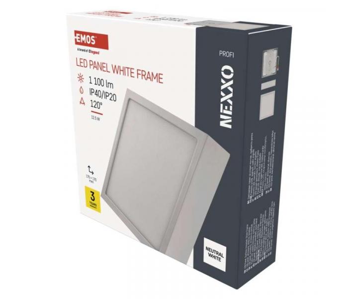 LED wpuszczane oświetlenie NEXXO, kwadratowe, białe, 12,5W, neutralna biel Emos ZM6135