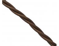 Kabel pleciony 2x0,75 Precon, oplecione pojedyncze przewody, ciemny brzowy