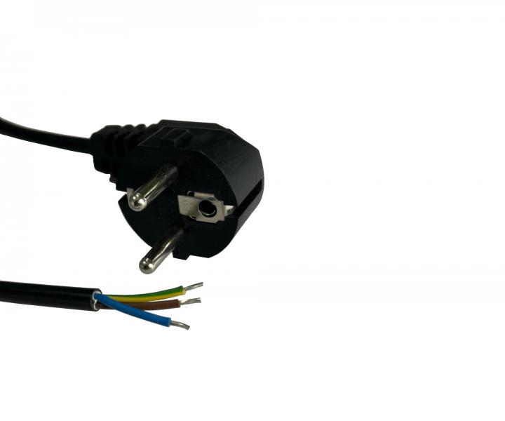 Flexo PVC przewd 853077-1-2/2, 3Gx0,75, wtyczka ktowa, czarna - 2 m