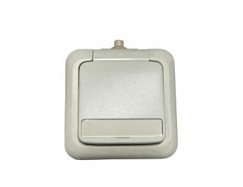 Gniazdo pojedyncze do wilgoci ABB Variant 5518-2610 B, IP44, pole opisowe - biae