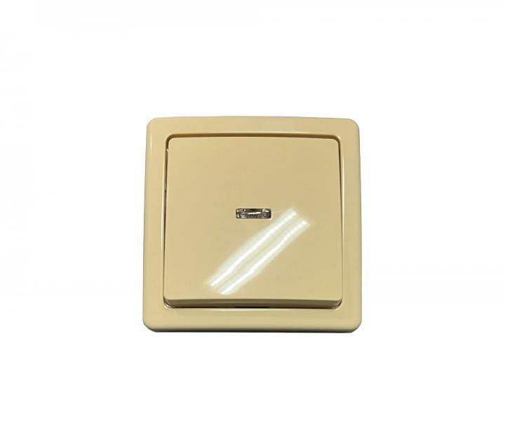 Pilot w��czaj�cy kompletny ABB Swing 3557G-C91342 C1, prze��cznik 1, z okienkiem - kremowy