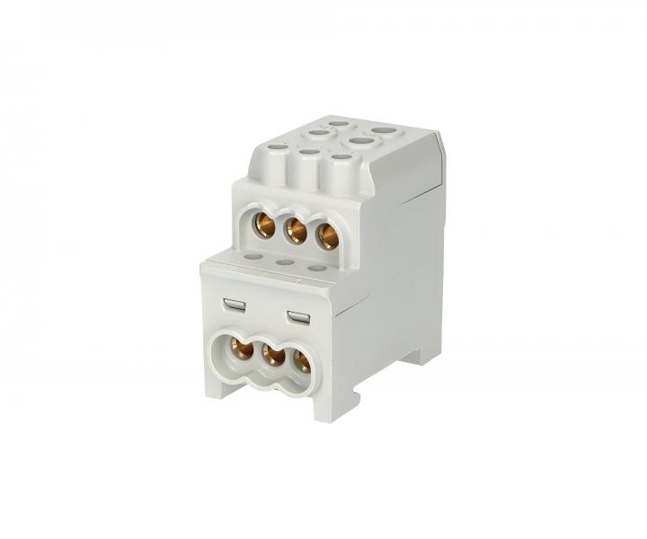 Blok do podziau faz Hora eTec UVB 200 L G, 200 A, 1000 V, 1-biegunowy - szary