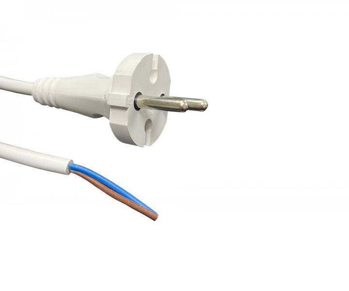 Flexo PVC przewd 862101-3-1/3, 2x1, prosta wtyczka, biaa - 3 m