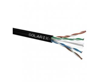 Kabel danych CAT6 UTP-PE 5E Fca 27655193 Solarix czarny zewntrzny