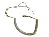 Flexo telefoniczny przewd PVC skrcony MT 4-22S-6 B, wtyczka, biay, 1,15 m - II klasa jakoci - zabrudzony