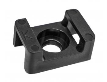 Kabelowe siodło do taśm mocujących Wapro KSD-2316B czarne 23x16 mm - 100 szt.
