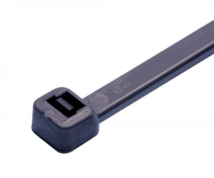 Zaciskowy pasek plastikowy czarny Wapro WT-250STB 150x3.6 mm - 100 szt.
