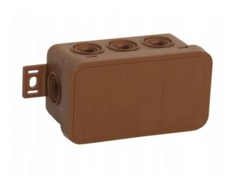 Rozdzielnica IP54 U.H.TED, V8, 80x45x41mm, elastyczna, brzowa