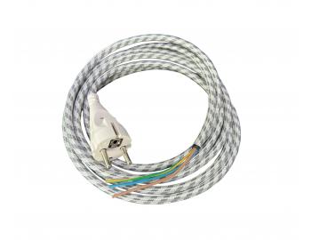 Flexo przewd pleciony guma H05RR-F 733109-3, 3x1 mm2, 2 m, biay/czarny