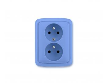 Gniazdo podwjne 2x(2P+PE) ABB Tango 5512A-2349 M2 - jasnoniebieskie