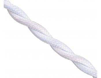 Kabel pleciony 2x0,75 Precon, oplecione pojedyncze przewody, biay (do niebieskiego)