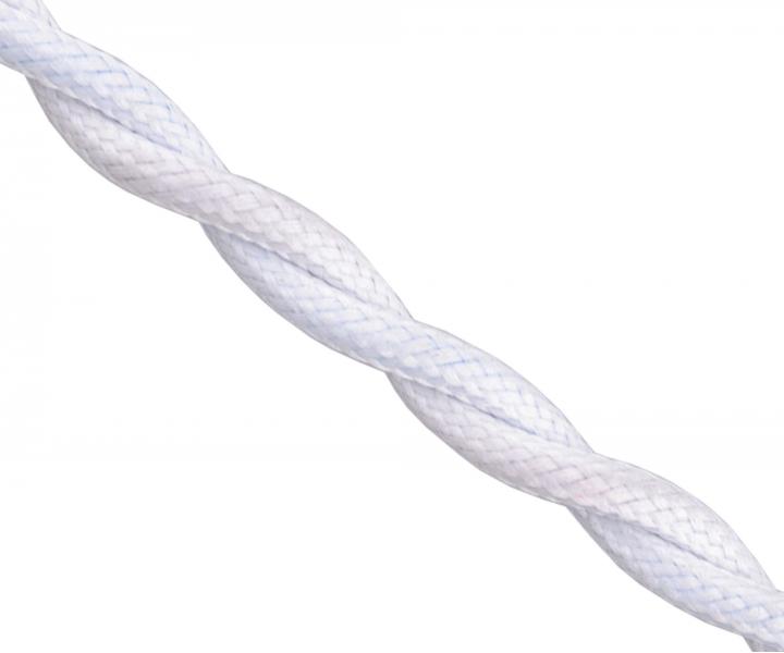 Kabel pleciony 2x0,75 Precon, oplecione pojedyncze przewody, biay (do niebieskiego)