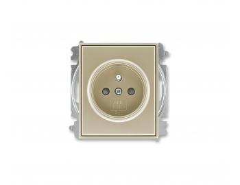 Gniazdo pojedyncze ABB Time 6619E-A06357 33, bolec ochronny, przes�ony - szampa�skie