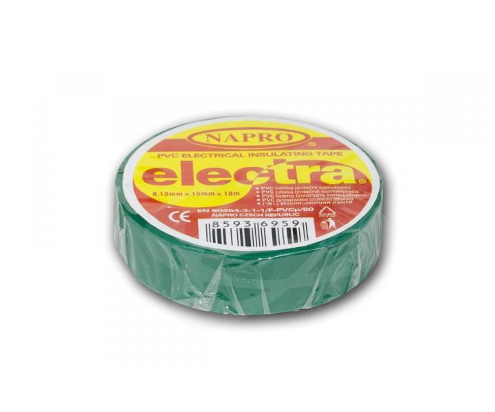 Tama izolacyjna Napro electra PVC 0,13 mm x 15 mm x 10 m, zielona