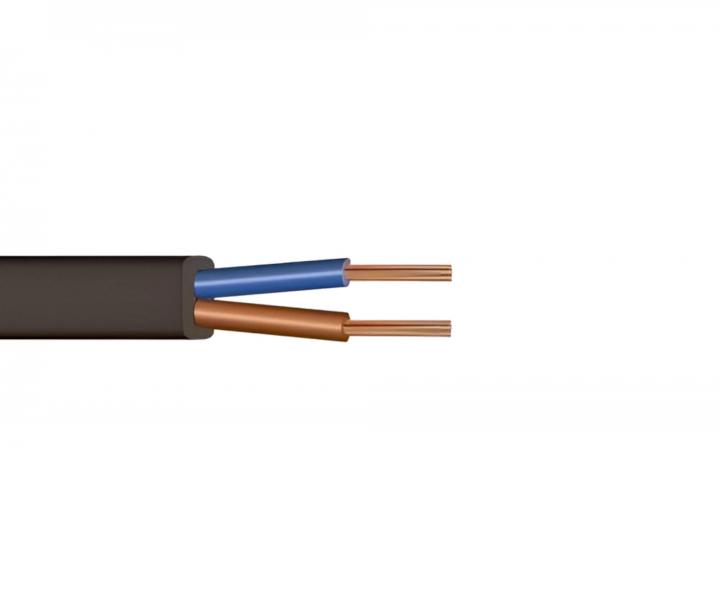Kabel H03VVH2-F 2x0,75, paski - czarny
