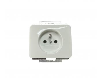 Gniazdko pojedyncze ABB Alpha Nea 5518B-A234024G - b�yszcz�ca bia�a