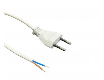 Flexo PVC przewd 822051-3-1/2, 2x0,5, cynowany, prostoktny wtyk, biay - 2 m