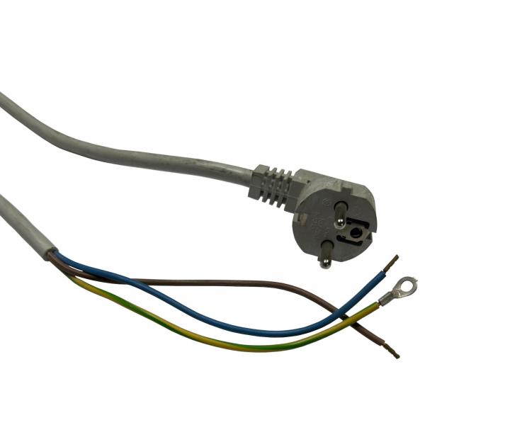 Flexo PVC przew�d 863157-2-62/3, 3x1,5, 2x tuleje, 1x oczko, wtyczka k�towa, bia�a, 3 m - II klasa - zabrudzone