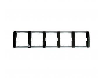 Ramka piciokrotna ABB Element-Time 3901E-A00150 05 - czarna/lodowa szaro