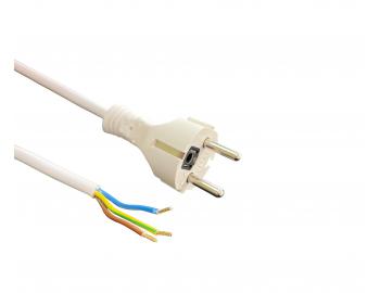 Flexo PVC przewd 863109-3-56/3, 3Gx1, tuleje, wtyczka prosta, biaa - 3 m