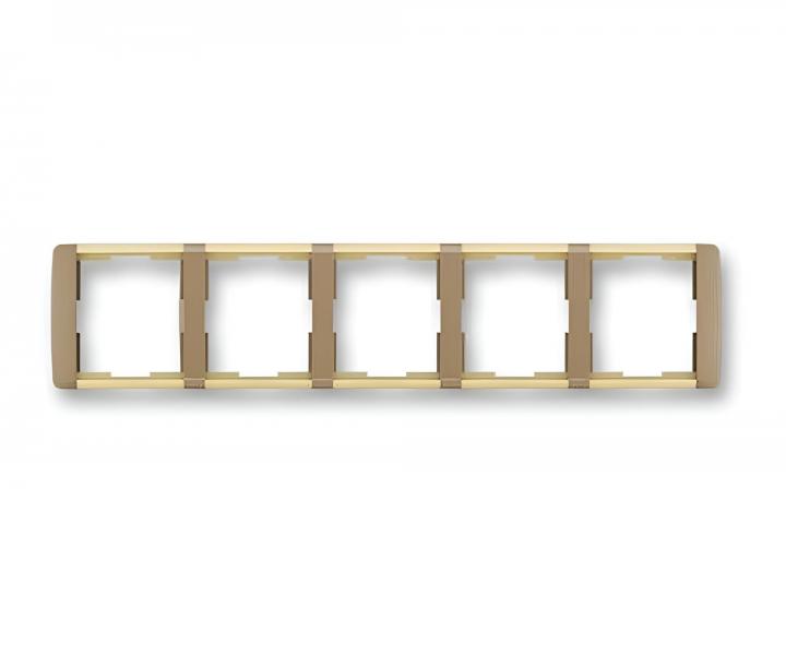 Ramka piciokrotna ABB Element-Time 3901E-A00150 25 - kawowa/lodowa opalizujca
