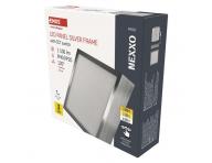LED wpuszczane owietlenie NEXXO, kwadratowe, srebrne, 12,5W, z moliwoci zmiany CCT Emos ZM6233