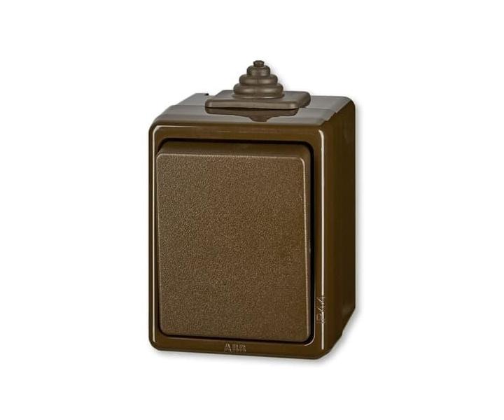 Wycznik jednobiegunowy, ukad 1, IP44 ABB Praktik 3553-01929 H - brzowy