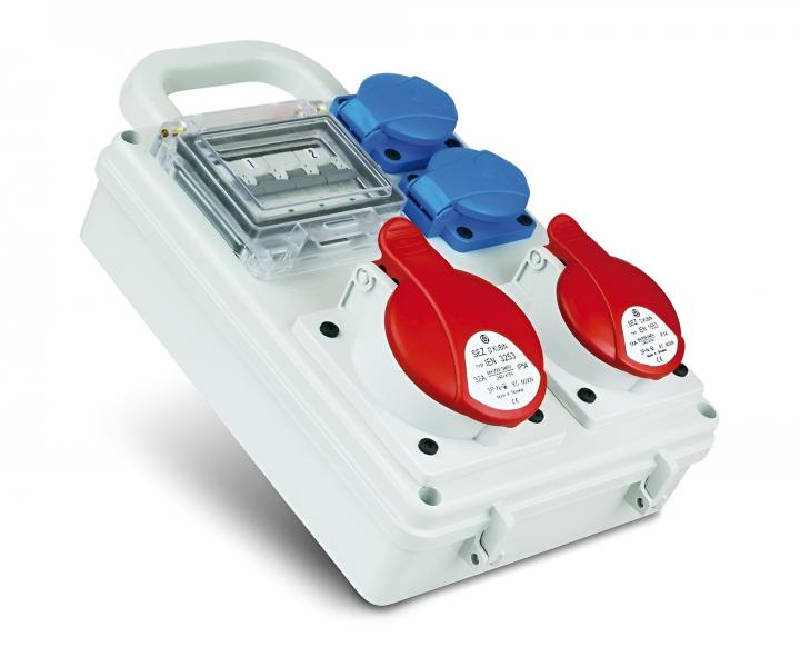 Rozdzielnica z gniazdem SEZ ROS-I 1603 D, IP44, 1x3253, 1x1653, 2x230 V