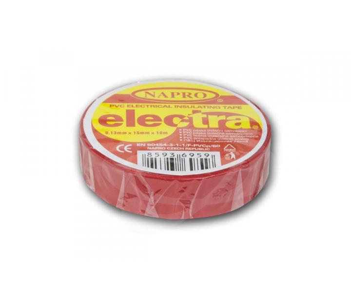 Tama izolacyjna Napro electra PVC 0,13 mm x 15 mm x 10 m, czerwona