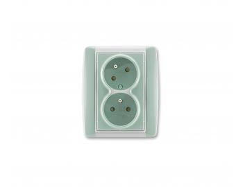 Gniazdo podw�jne ABB Element-Time 5513E-C02357 22, obr�cone - agawa/lodowobia�y