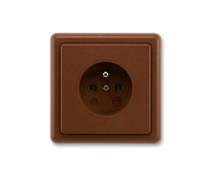 Gniazdo pojedyncze, chronione ABB Classic 5517-2389 H3 - brzowe