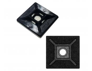Samoprzylepna zaczepka do tamy zaciskowej czarna Wapro M-AS-28BK 28,6x28,6 mm - 100 szt.