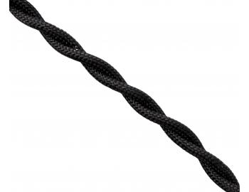 Kabel pleciony 2x0,5 Precon, oplecione poszczeglne przewody, czarny