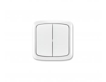 Podwjny wcznik kompletny ABB Tango 3558A-52940 B, IP44, ukad 6+6 - biay