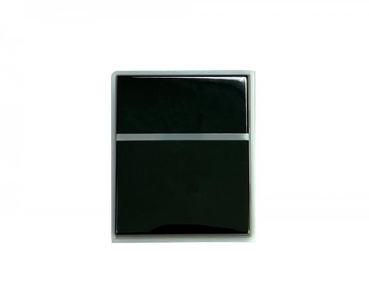 Os�ona w��cznika pojedyncza z okienkiem ABB Element-Time 3558E-A00653 05 - czarna/lodowa szaro��