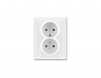 Gniazdo podw�jne ABB Element-Time 5512F-C02359 03, z za�lepkami - bia�e