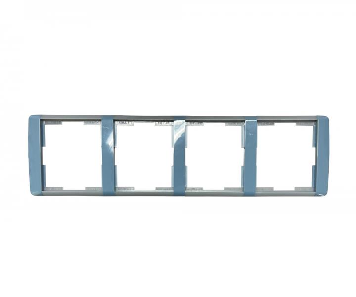 Ramka czterokrotna, pozioma ABB Element-Time 3901E-A00140 23 - burzowa/lodowa szaro��