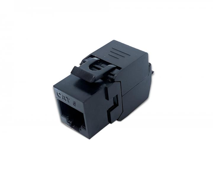 Keystone CTnet RJ45 UTP CAT6, samozabezpe�ovac� - czarny