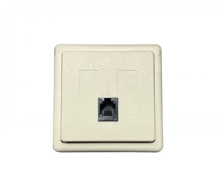 Gniazdo telefoniczne pojedyncze ABB Classic 5013C-0210 B2 - bia�a matowa