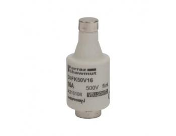 Bezpiecznik Mersen A216108, rozmiar DII DZ, gF, 16A, 500V - szary