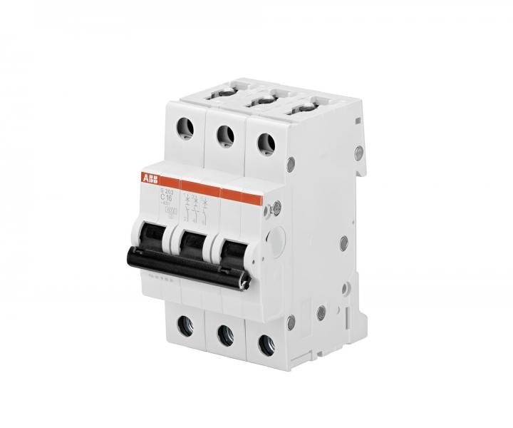 Wycznik ABB S203-B32, 3-biegunowy, 32A, charakterystyka B, 6kA