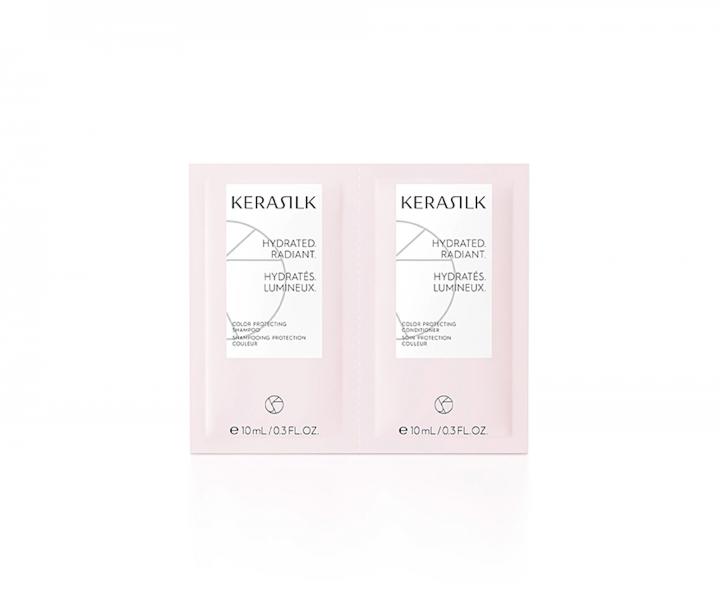 Szampon nawilajcy i odywka do wosw farbowanych Kerasilk Color Protecting - 2 x 10 ml (bonus)