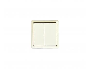 Przecznik kompletny podwjny ABB Classic 3553-51289 B2, ukad 6+1 - biay
