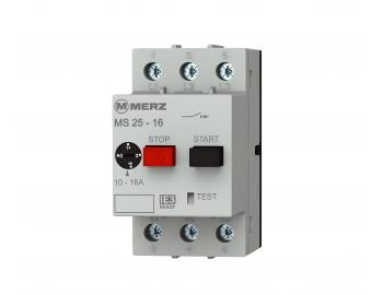 Wycznik ochronny silnikowy Merz MS25-16, 10-16 A
