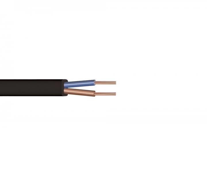 Kabel CYLY H03VVH2-F 2x0,50 NKT, paski - czarny