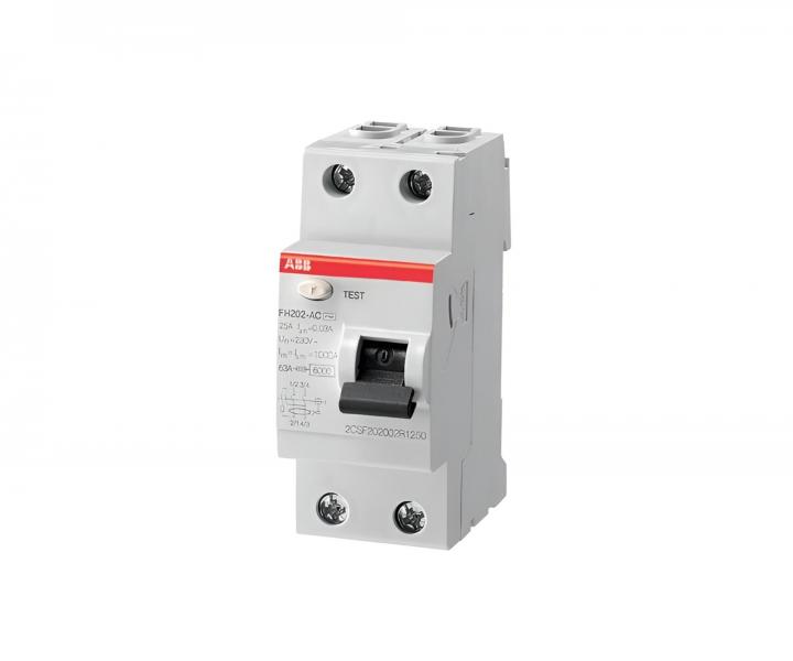 Wycznik rnicowoprdowy ABB FH202 A-25/0,03, 2-biegunowy, 25A, 6kA