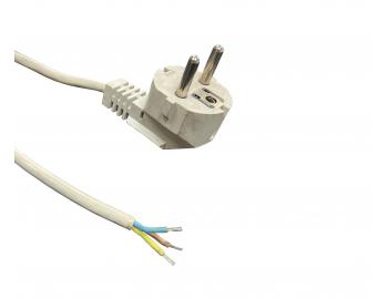 Flexo PVC przewd 853077-2-2/3, 3x0,75, cyna, wtyczka ktowa, szary, 3 m - II klasa - zabrudzone